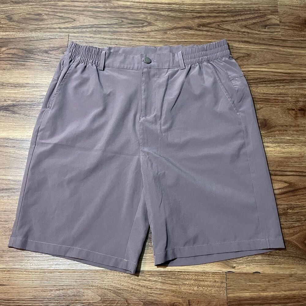 Gradual Chino Shorts Purple Golf Fishing Lightweight Polyester Men's Size Large